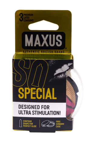 Точечно-ребристые презервативы MAXUS AIR Special №3, 3 шт. Maxus