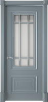 Межкомнатная дверь эмаль остекленная FD Trua 2 Серая (RAL 7040)