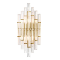 Бра Crystal Lux SARAGOSA AP2 BRASS, TRANSPARENTE