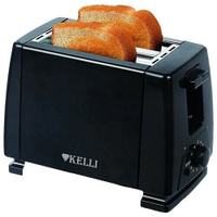 Тостер для хлеба, тостер черный, тостер электрический, 2 отделения для тостов, автоматическое центрирование тостов Kelli