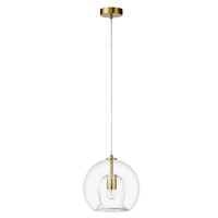 Светильник подвесной Crystal Lux LUISA SP1 BRASS, TRANSPARENT