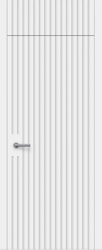 Дверь межкомнатная МДФ, НОВА -1F с фрамугой глухая эмаль белая