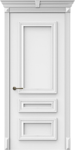 Дверь межкомнатная МДФ Багет 7 глухая эмаль белая