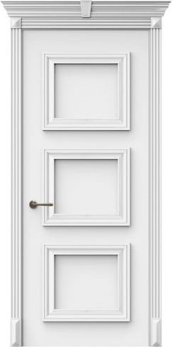 Дверь межкомнатная МДФ Багет 6 эмаль белая глухая
