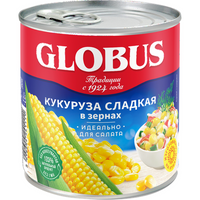 Globus Овощные консервы Кукуруза сладкая в зернах, 340 г, 12 шт