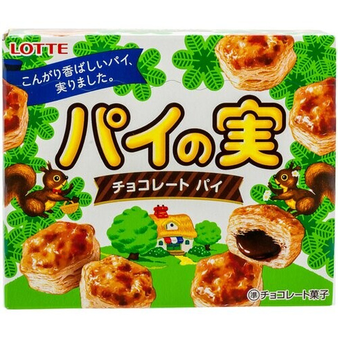 Печенье Lotte Pie No Mi, 73 г, шоколад, молоко