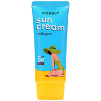 CONSLY Крем солнцезащитный с морским коллагеном SPF 50/PA для нормальной и сухой кожи Sunblock With Marine Collagen Spf