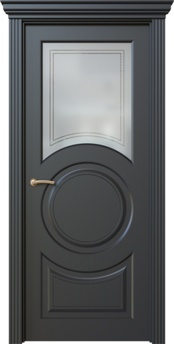Дверь межкомнатная, Дольче 1.2, Остекленный вариант без орнамента и патины
