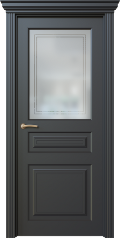 Дверь межкомнатная, Дольче 10.2, Остекленный вариант без орнамента и патины