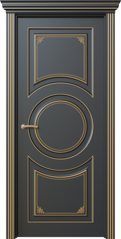 Дверь межкомнатная, Дольче 6.3,Глухой вариант с оргаментом и патиной