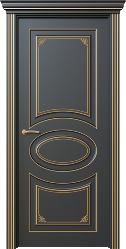 Дверь межкомнатная, Дольче 3.3,Глухой вариант с оргаментом и патиной
