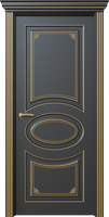 Дверь межкомнатная, Дольче 3.3,Глухой вариант с оргаментом и патиной