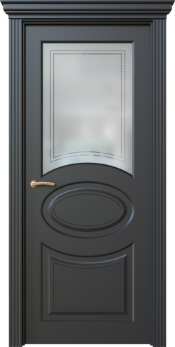 Дверь межкомнатная, Дольче 3.2, Остекленный вариант без орнамента и патины