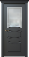 Дверь межкомнатная, Дольче 2.2, Остекленный вариант без орнамента и патины