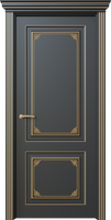Дверь межкомнатная, Дольче 7.3,Глухой вариант с оргаментом и патиной
