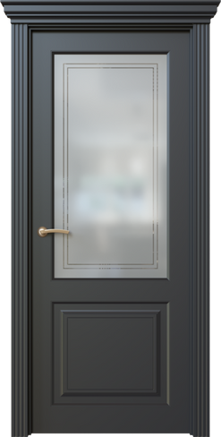 Дверь межкомнатная, Дольче 7.2, Остекленный вариант без орнамента и патины