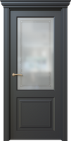 Дверь межкомнатная, Дольче 7.2, Остекленный вариант без орнамента и патины
