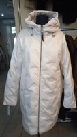 Куртка женская удлиненная белая демисезонная размеры 46-52