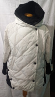 Куртка женская демисезонная белая с черной отделкой размеры 42-46 Турция