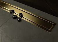 Душевой лоток Pestan Confluo Premium Line Gold 950 с дизайн-вставкой 13100167