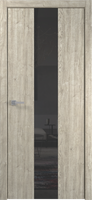 Дверь межкомнатная, модель Альфа 4, лакобель черная