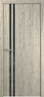 Дверь межкомнатная, модель Альфа 2, лакобель черная