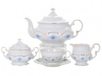 Чайный сервиз 6 персон 15 предметов Голубые цветы, Соната 07160725-0009, Leander