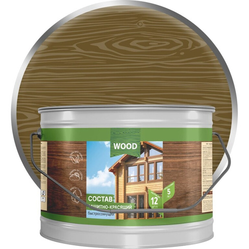 Быстросохнущий защитно-красящий состав для древесины Farbitex 4300008482