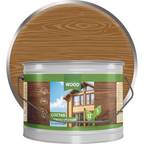 Быстросохнущий защитно-красящий состав для древесины Farbitex 4300008484