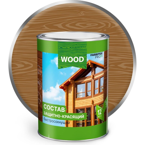 Быстросохнущий защитно-красящий состав для древесины Farbitex 4300008469