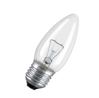 Лампа накаливания E27 40Вт 400лм свеча прозрачная ИСКРА