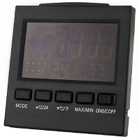 Часы-метеостанция 2*АА встроенный датчик ЖК-дисплей Rexant комнатные СДС-Группа