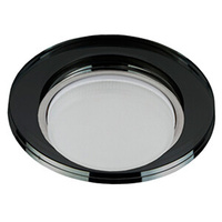 Светильник точечный GX53 круг черный/серебро встраиваемый Вип Маркет