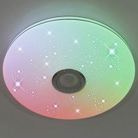 Светильник настенно-потолочный свд 60Вт RGB круг белый пульт ДУ музыкальная Алмак
