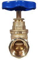 Клапан латунный Ду50 Ру16 Тип: угловой Бренд: Апогей Присоединение: муфтовый, цапковый