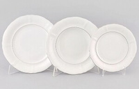 Набор тарелок на 6 персон 18 предметов Отводка Платина, Соната 07160119-1138, Leander
