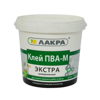 Клей ПВА-М ЛАКРА Экстра универсальный - 0.9 кг