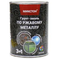 Грунт-эмаль по ржавому металлу 3в1 красный Микстон 1л (0.8кг)