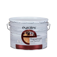 Лак паркетный EUROTEX Premium Бесцветный глянцевый (10л)