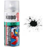 Грунт-эмаль аэрозольная Kudo для пластика RAL 9005 Черная 0.52 л
