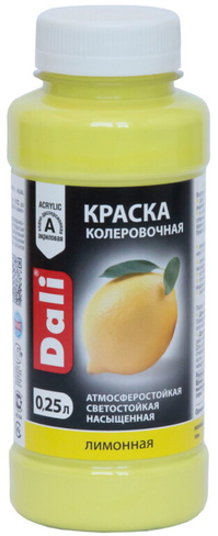 Колер акриловый Dali лимонный 0.25 л
