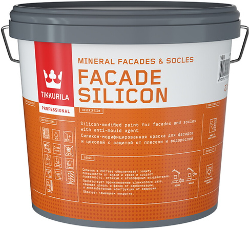 Краска фасадная Tikkurila Facade Silicon база С глубокоматовая - 2.7 л