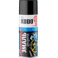 Эмаль для дисков матовый черный Kudo KU-5206