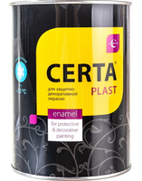 Эмаль CERTA-PLAST PLM00086 по металлу, бетону, железу, цветным металлам и их сплавам 150°С черный (0.8кг)