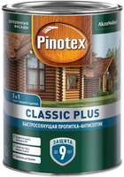 Пропитка-антисептик Pinotex Classic Plus 3в1 CLR бесцветный (0.9л)