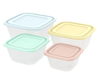 Набор контейнеров пищевых «Прованс» №2 (СВЧ) 4 штуки 0,6л;1л;1,7л; 2,5л Альт-пласт 103725