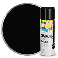 Эмаль аэрозольная Лакра Color 8300142 универсальная черная матовая 4
