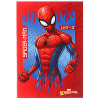 Блокнот а6 32 л на скрепке человек-паук супергерой MARVEL