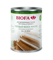 Твердый воск-масло для дерева, профессиональный шелковисто-матовый Biofa 9032 (Биофа 9032) 10 л.