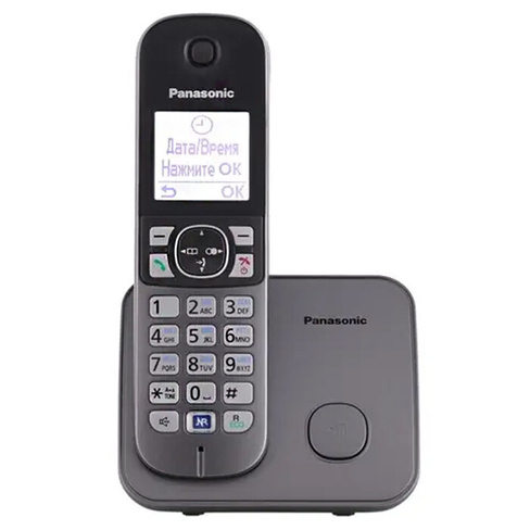 Радиотелефон Dect Panasonic KX-TG6811RUM, серый металлик